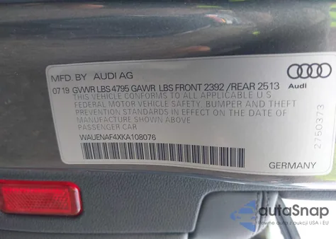 2019 Audi A4 45 Premium z USA, uszkodzony, nr VIN WAUENAF4XKA108076